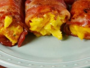 Keto Air Fryer Bacon, Egg, and Cheese Roll Ups