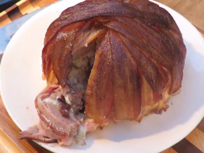 Keto Air Fryer Bacon-Wrapped Brie