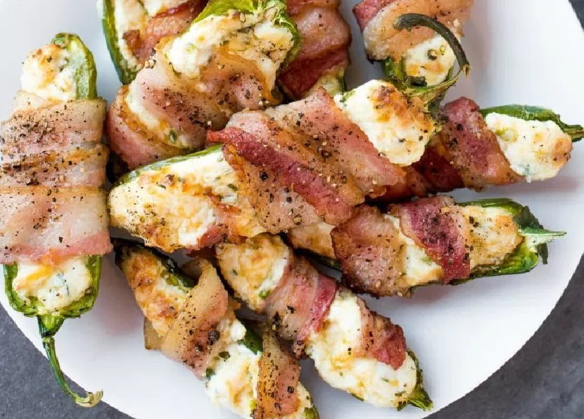Keto Air Fryer Bacon-Wrapped Jalapeño Poppers