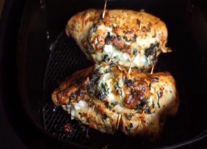 Keto Air Fryer Fajita-Stuffed Chicken Breast