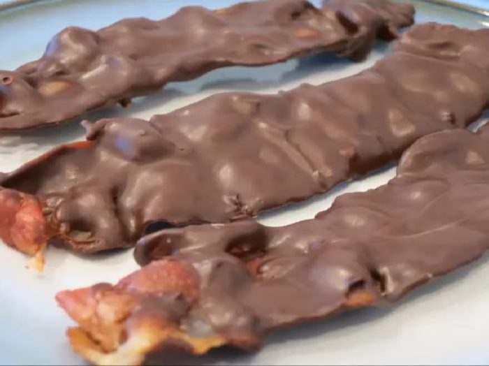Keto Air Fryer Chocolate-Covered Maple Bacon