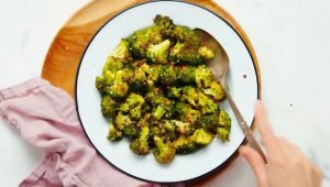 Keto Air Fryer Roasted Broccoli Salad