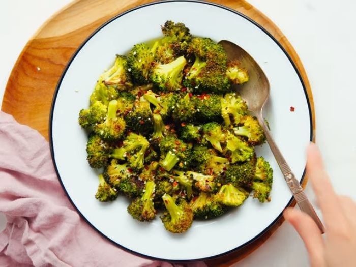 Keto Air Fryer Roasted Broccoli Salad