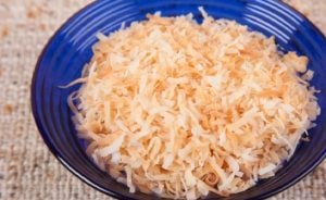 Keto Air Fryer Toasted Coconut Flakes