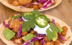 In the mood for tacos? How about this tasty healthy alternative: vegan air fried cauliflower chickpea tacos! The ultimate recipe for clean eating.